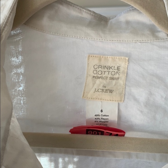 J Crew Crinkle Cotton Perfect Shirt - Picture 4 of 6